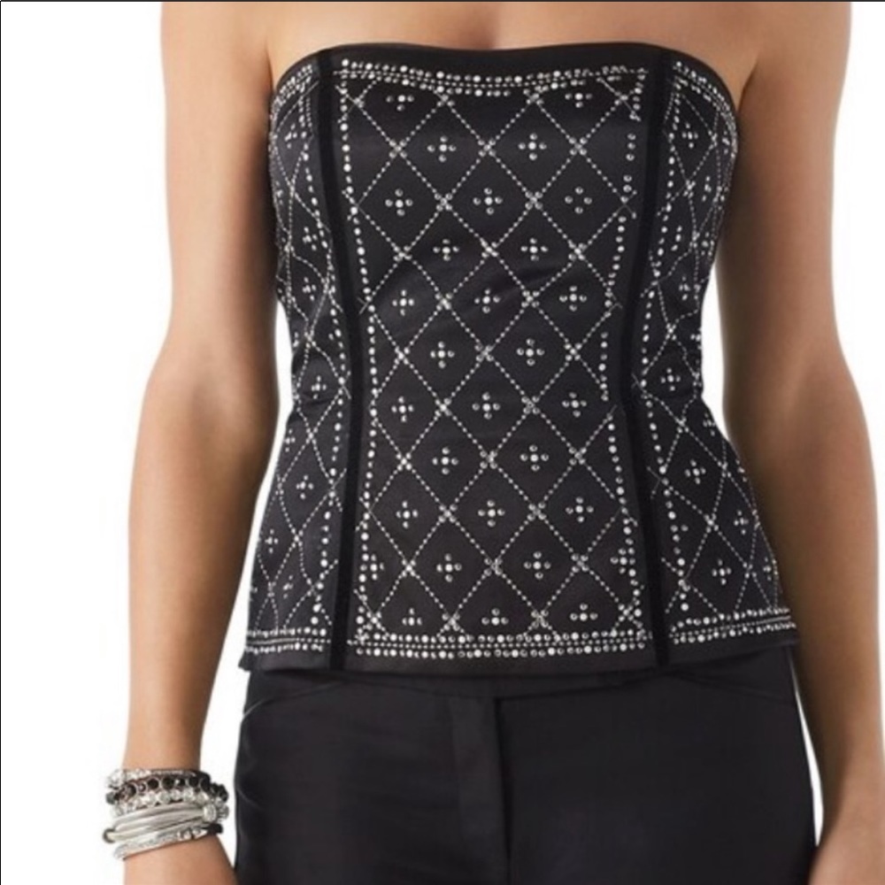 Black White House Black Market bustier, like new!
